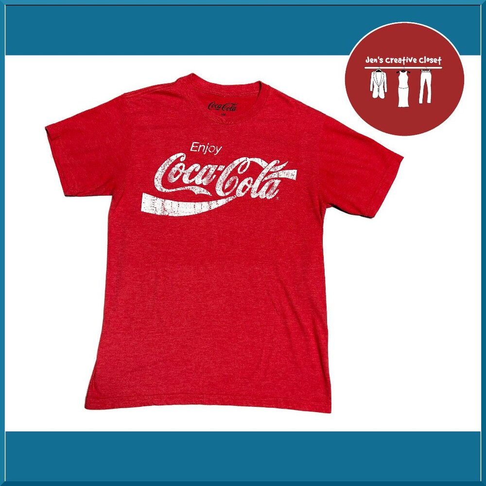 Men's Coca-Cola Red and White Short-Sleeved Tee